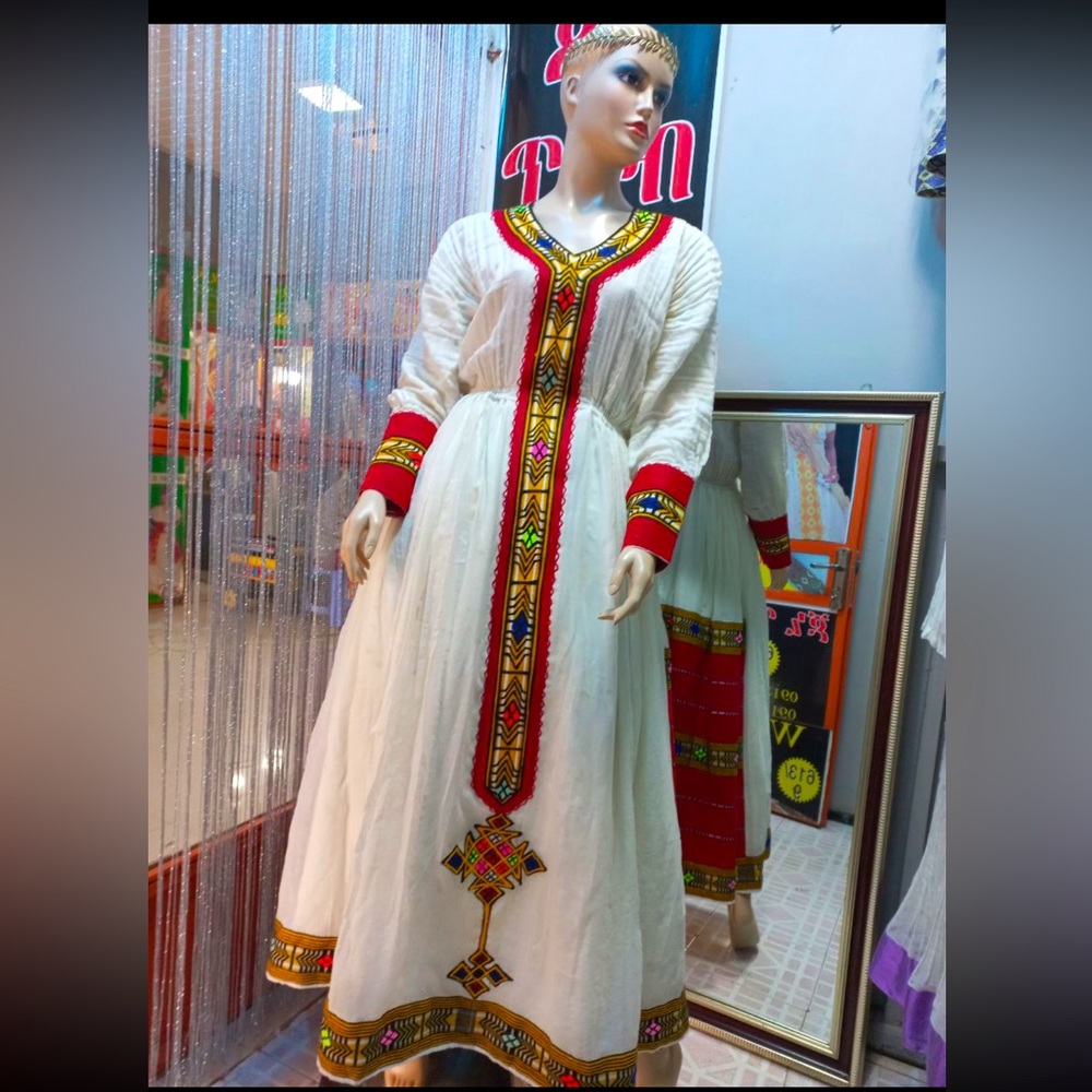 Ethiopian, eritrean traditional woman’s dress